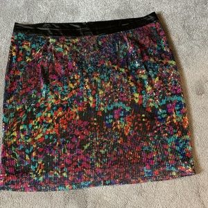 Sequined holiday skirt